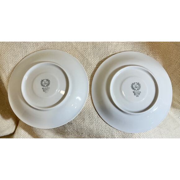 2 WINTERLING Bavaria MCM mid century modern pastel WHEAT feather cups & saucers - Picture 6 of 9